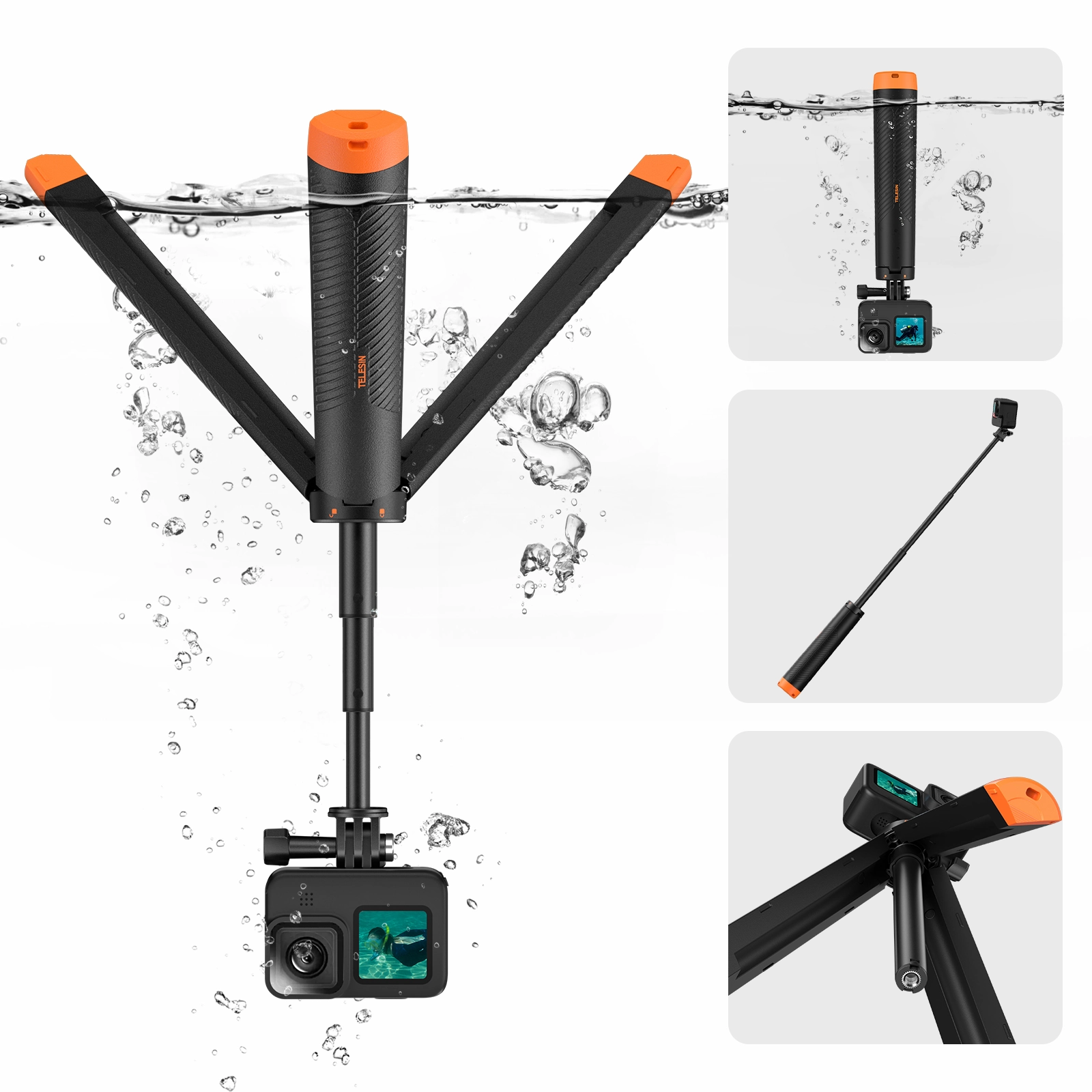 Save Big Today Instant Savings Deal Telesin Floating Tripod Selfie Stick