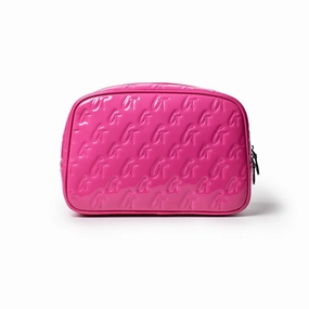 Travel Duffle Pack Waterproof Travel Bag Small Monogram Toiletry Bag - Mirror Hot Pink