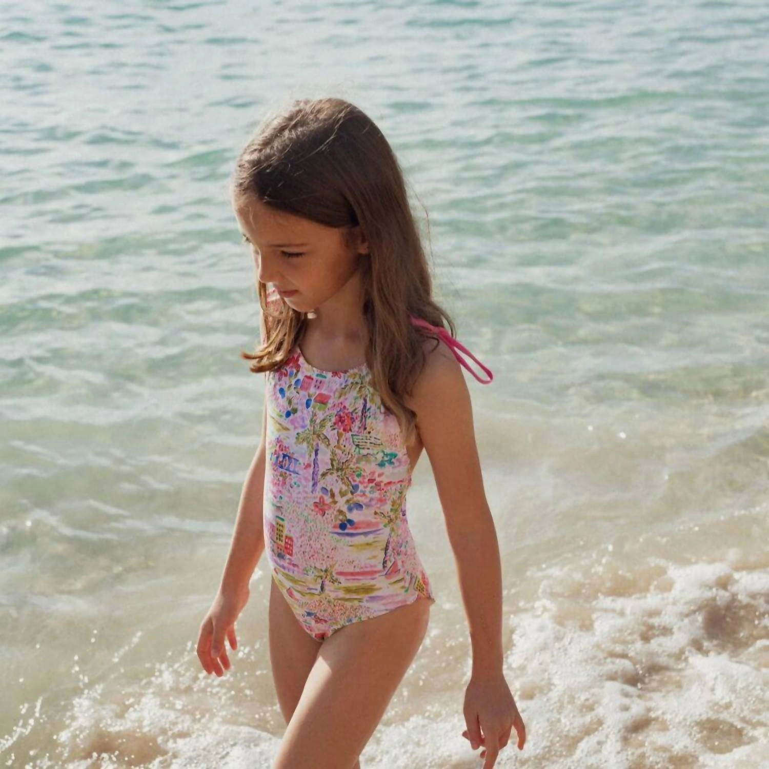 Graphic Swimsuit In Pink