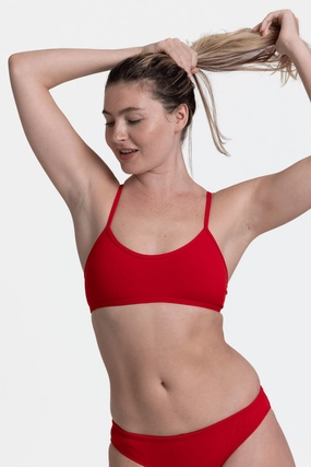 Grayson Bikini Top - Red mix and match bikinis, stylish women's bikini options