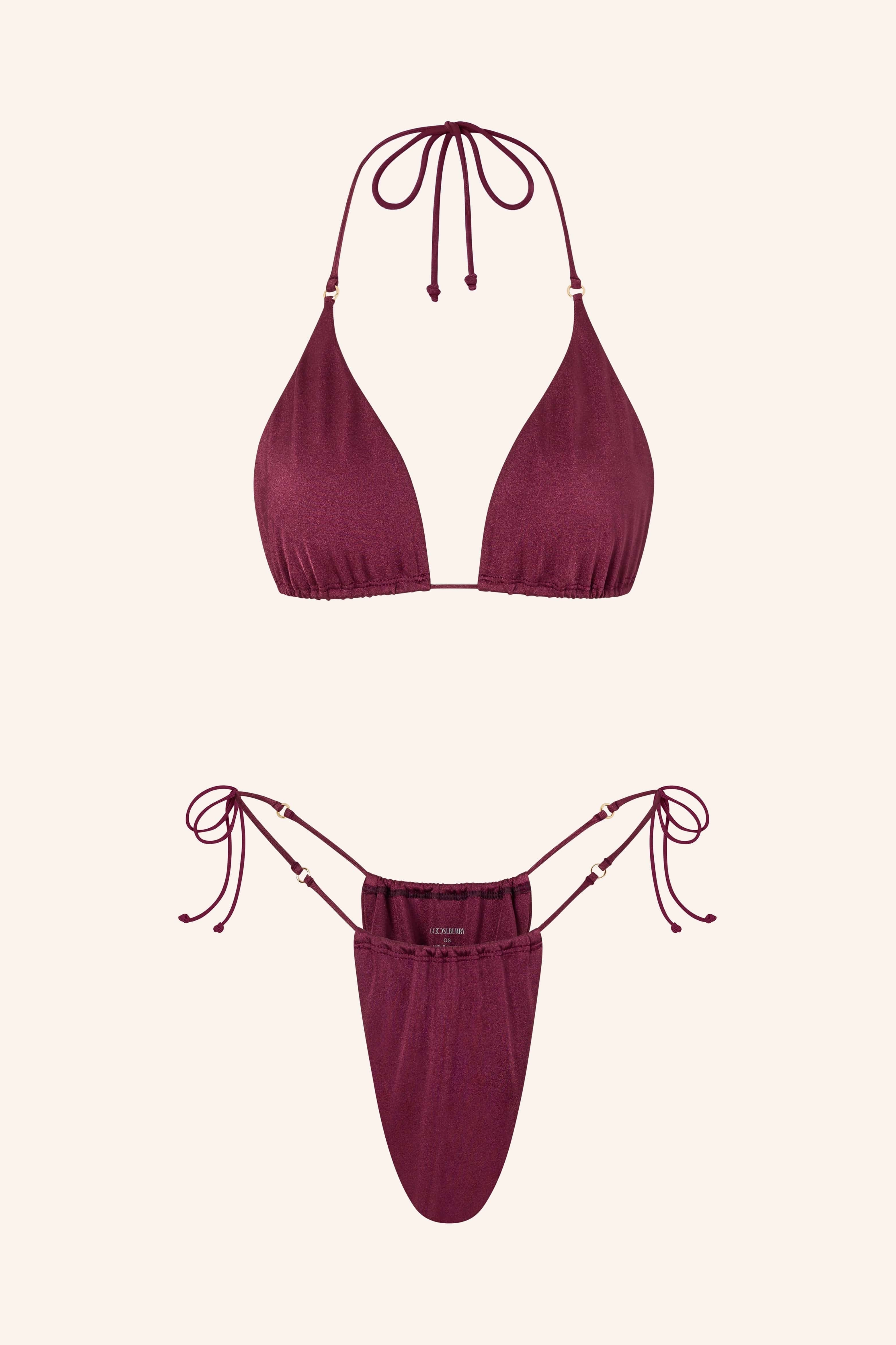 Halterneck Triangle Plum