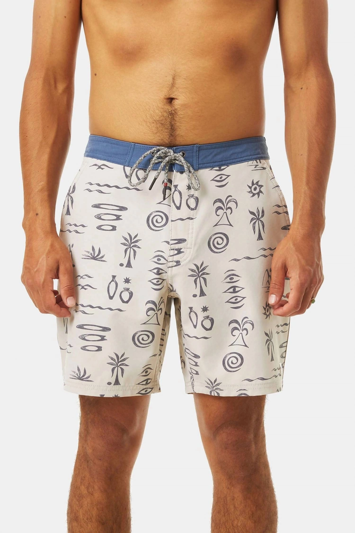 Hana Hybrid Trunk In Wool mens beach swimwear, quick dry mens swimsuits
