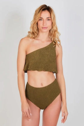 HANNAH TWO PIECE TOP ONE SIZE Khaki two piece swimsuits women, matching bikini sets