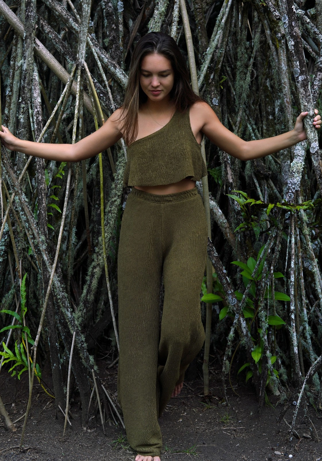 HANNAH TWO PIECE TOP ONE SIZE Khaki