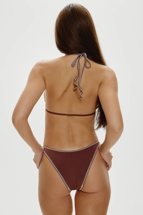 Harper Cheeky Bikini Bottom - Brown Sugar beach bikini styles for women, modern cut swim bikinis