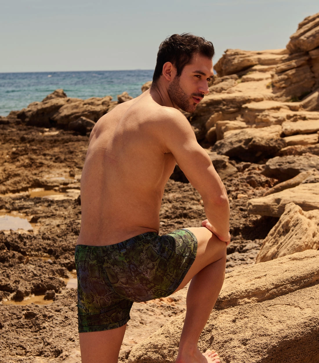 Havana Tan Through Swim Shorts