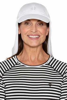 Hayden Chlorine Resistant All Sport Hat | White womens athletic swimwear, performance swimwear for women