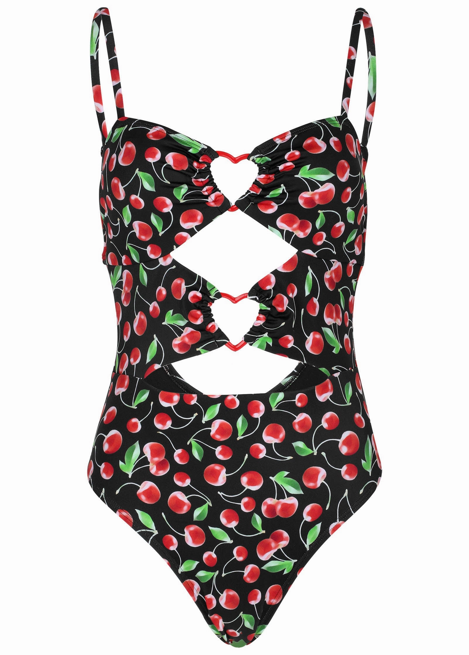 Heart Bandeau One Piece - Very Cherry