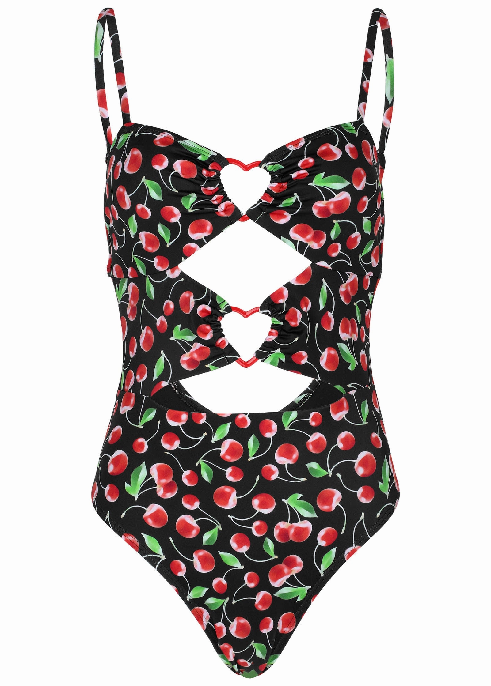 Heart Bandeau One Piece - Very Cherry