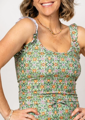 Heirloom Tulip | Flutter Top tankini swim tops, adjustable bikini tops