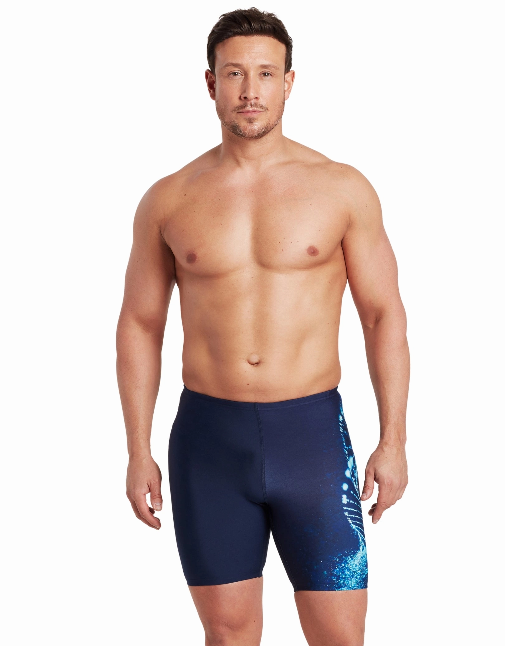 Helix Mid Swim Jammer - Navy/Blues casual mens swimwear, affordable swimwear for men