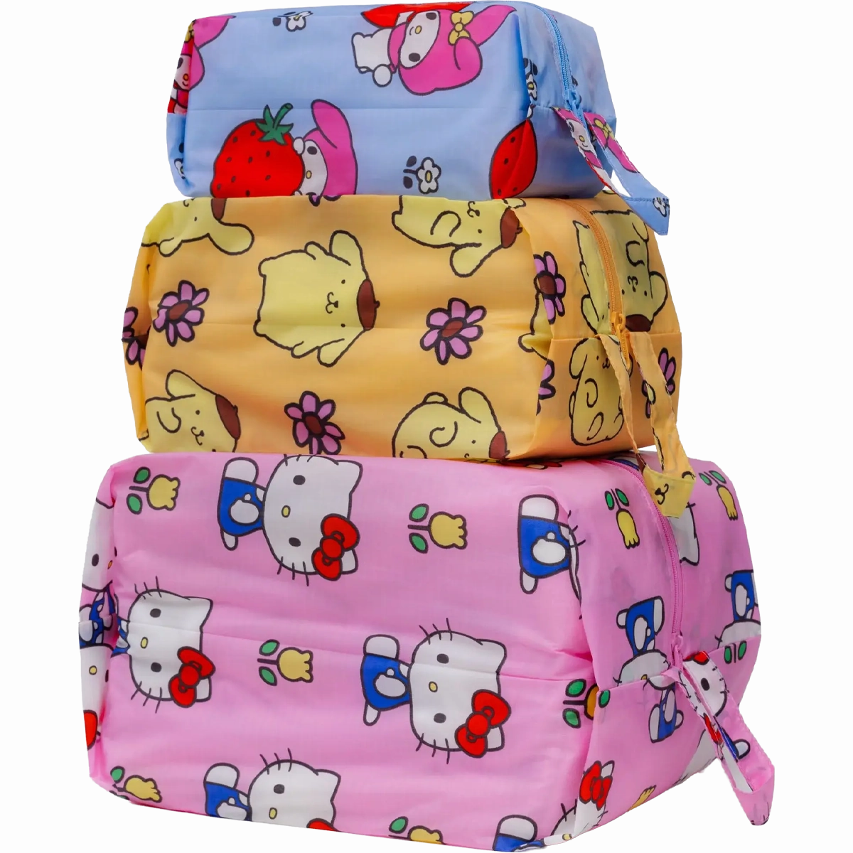 Rolling Carry-On Bag Hello Kitty 3D Zip Set