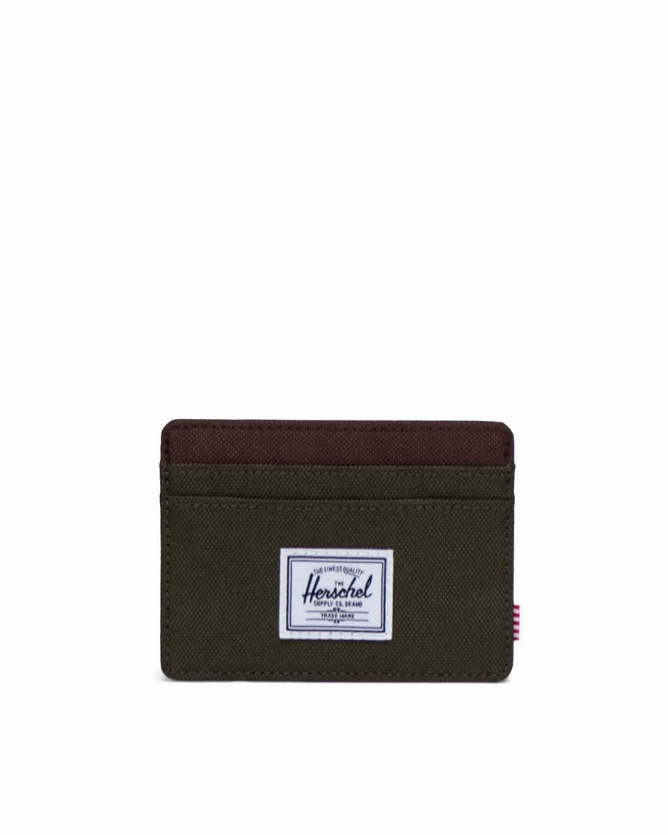 Herschel Charlie Cardholder - Ivy Green/Chicory Coffee Anti-Theft RFID Card Holder Anti-Theft Phone Wallet