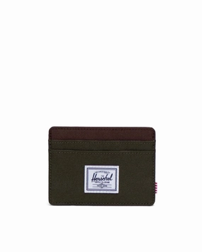 Herschel Charlie Cardholder - Ivy Green/Chicory Coffee Anti-Theft RFID Card Holder Anti-Theft Phone Wallet