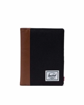 Travel Duffle Pack Herschel Raynor Passport Holder - Black/Tan