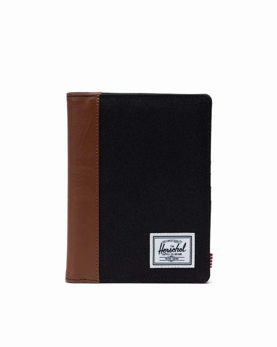 Travel Duffle Pack Herschel Raynor Passport Holder - Black/Tan