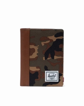 Herschel Raynor Passport Holder - Woodland Camo Secure Wallet