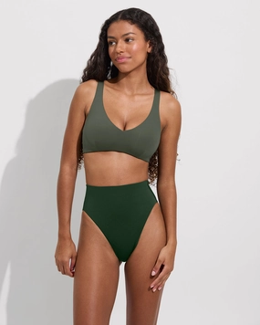 Hi Hi Bottom - Palm sleek design swimwear for women, minimalist swim styles