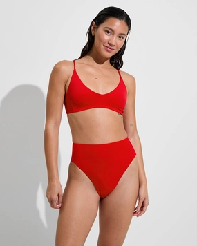 Hi Hi Bottom - Sweet Chili Heat sleek design swimwear for women, minimalist swim styles