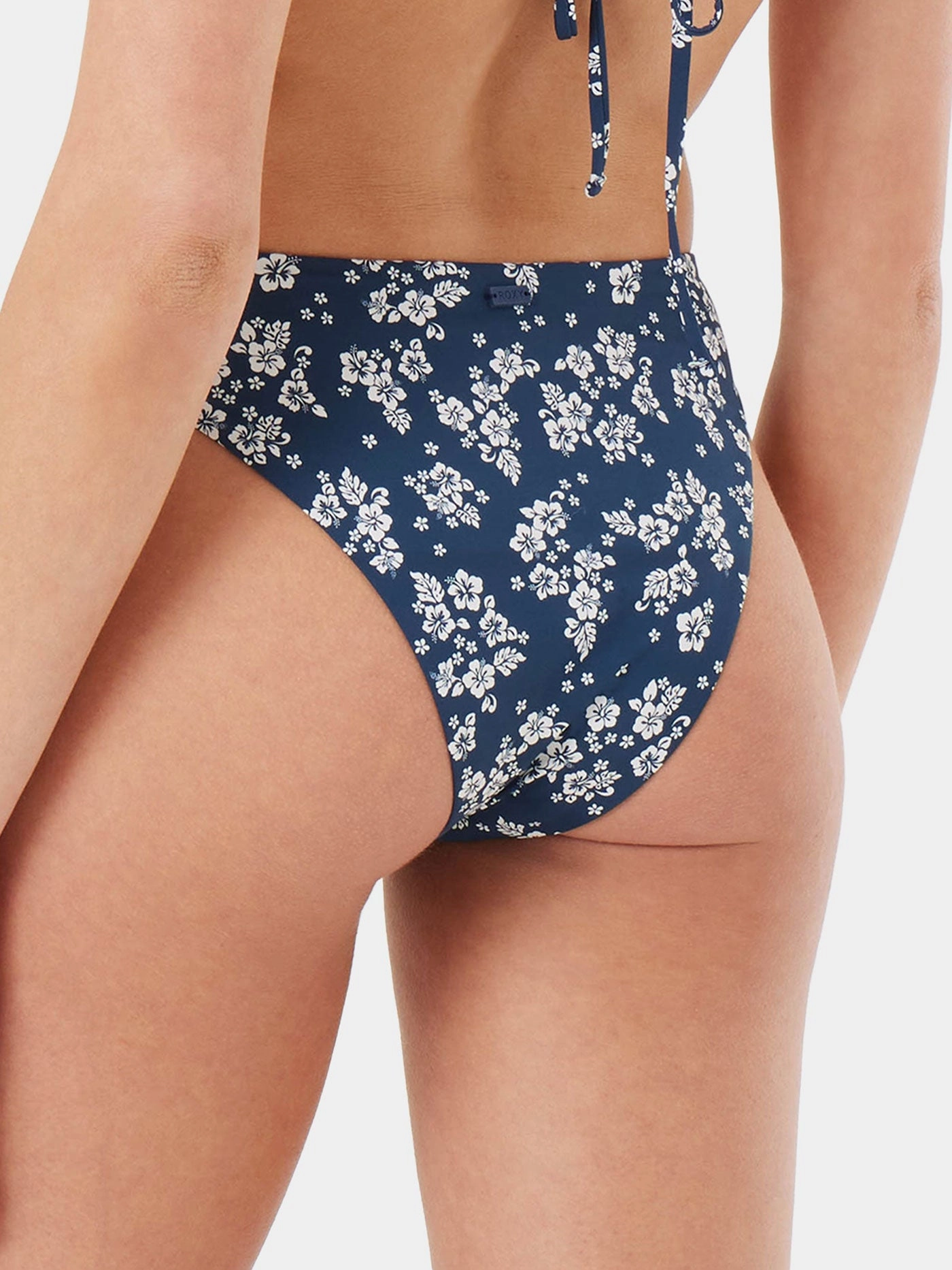 Hibiscus Haven Mid Rise High Leg Mod Bikini Bottom