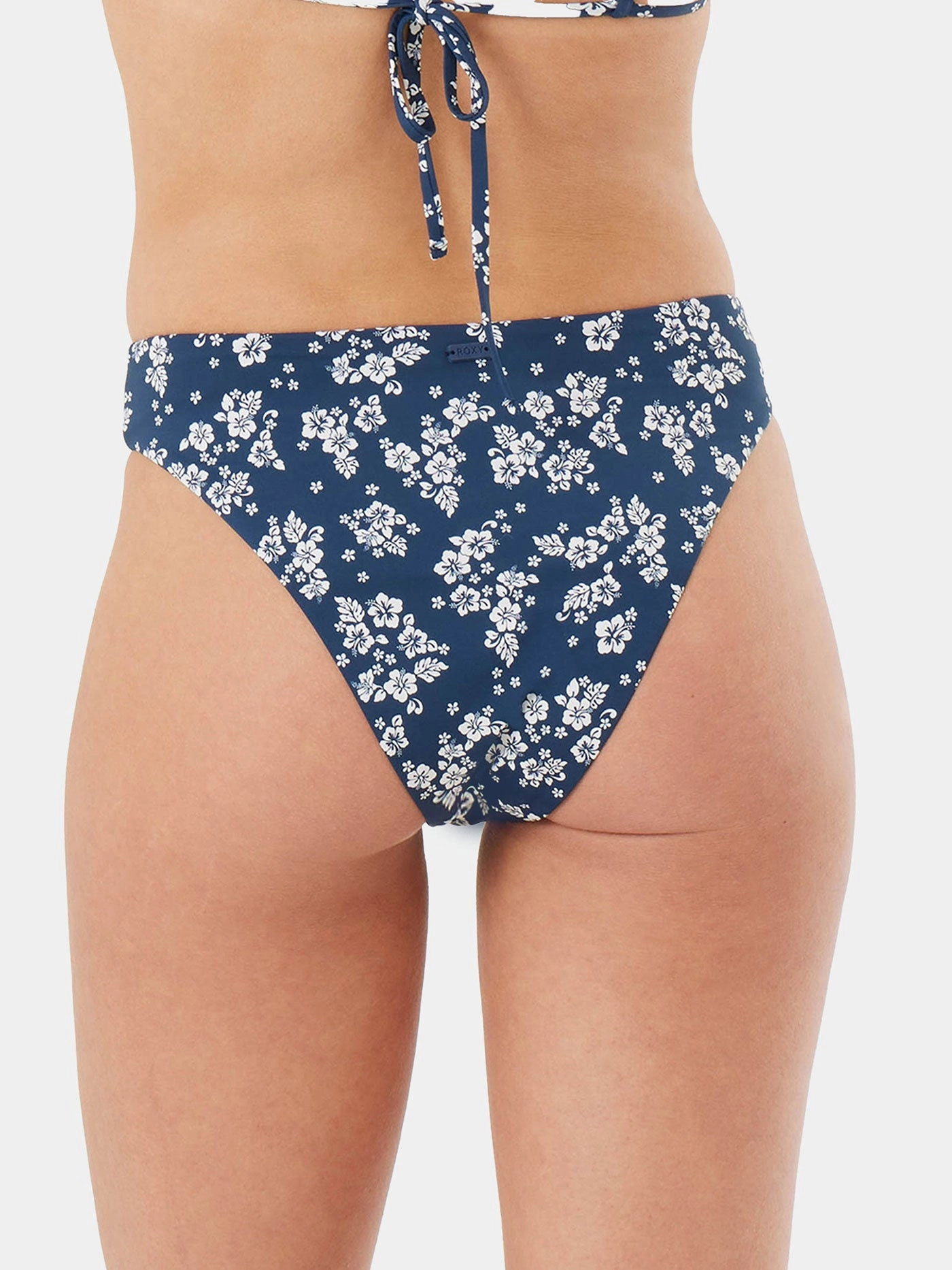 Hibiscus Haven Mid Rise High Leg Mod Bikini Bottom