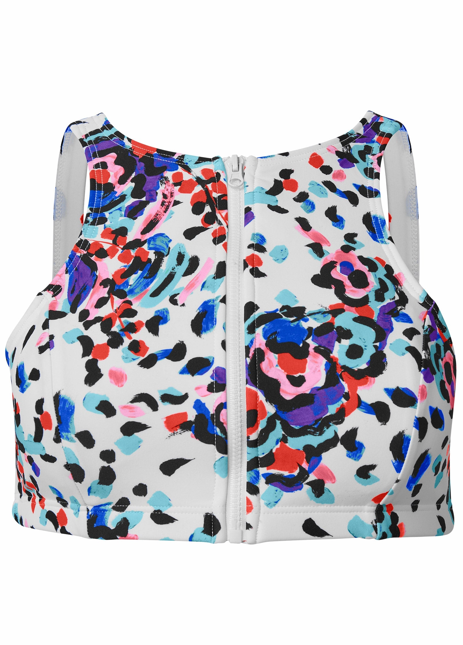 High-Neck Zip-Up Bikini Top - Bloom Beauty