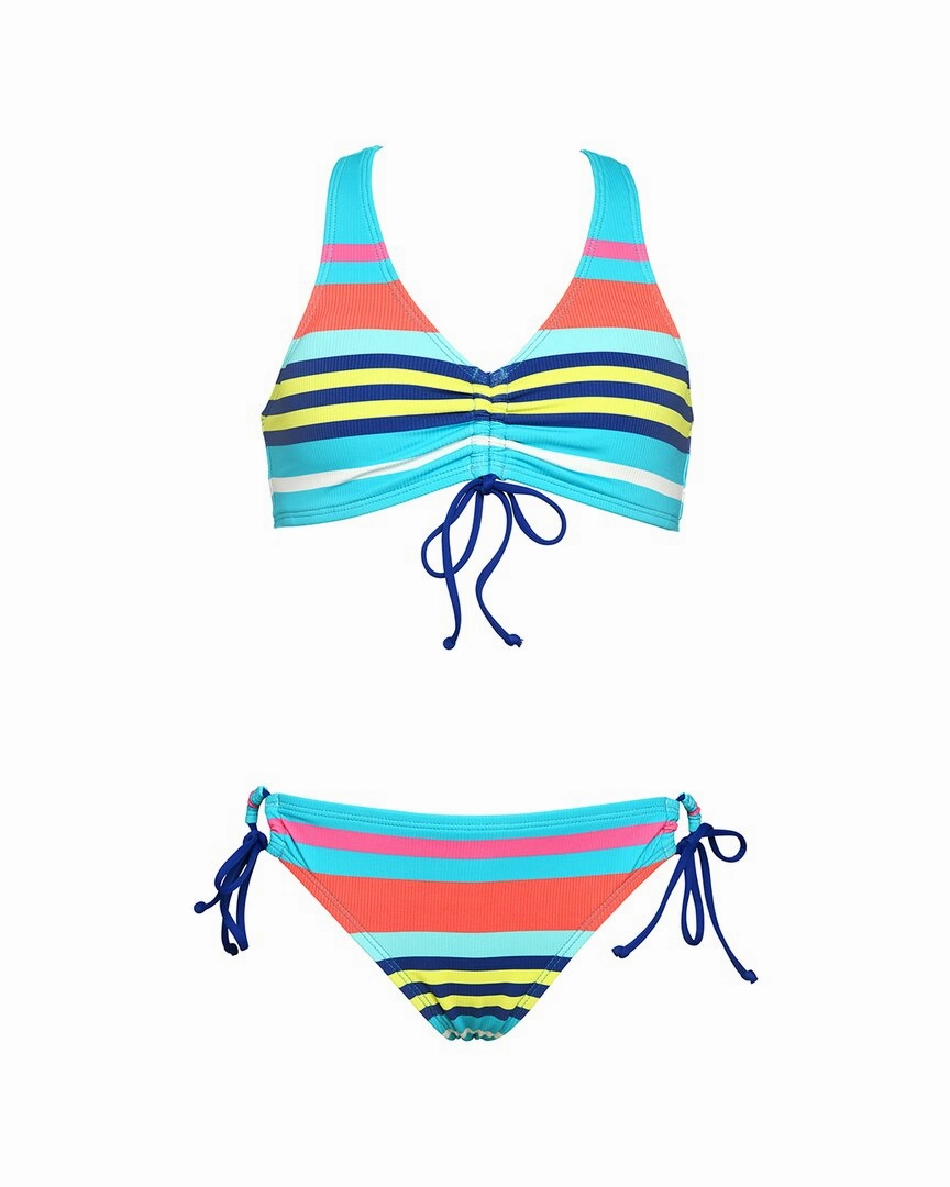 HOBIE Sail V-Neck Racerback 2pc Swim Set cute swimsuits for teen girls, modest teen swimwear