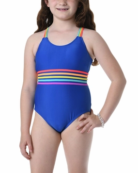HOBIE Smiles Tank One-Piece cute swimsuits for teen girls, modest teen swimwear