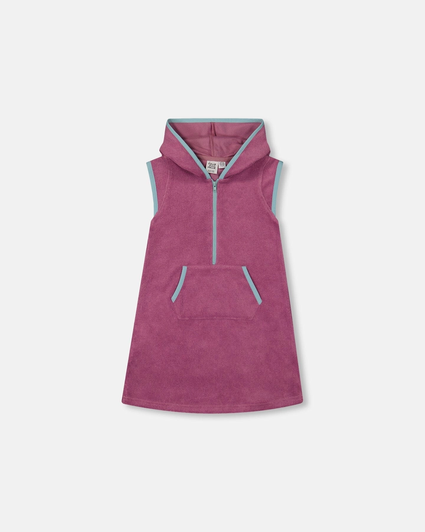 Hooded Terry Beach Dress Candy Pink cute swimsuits for teen girls, modest teen swimwear