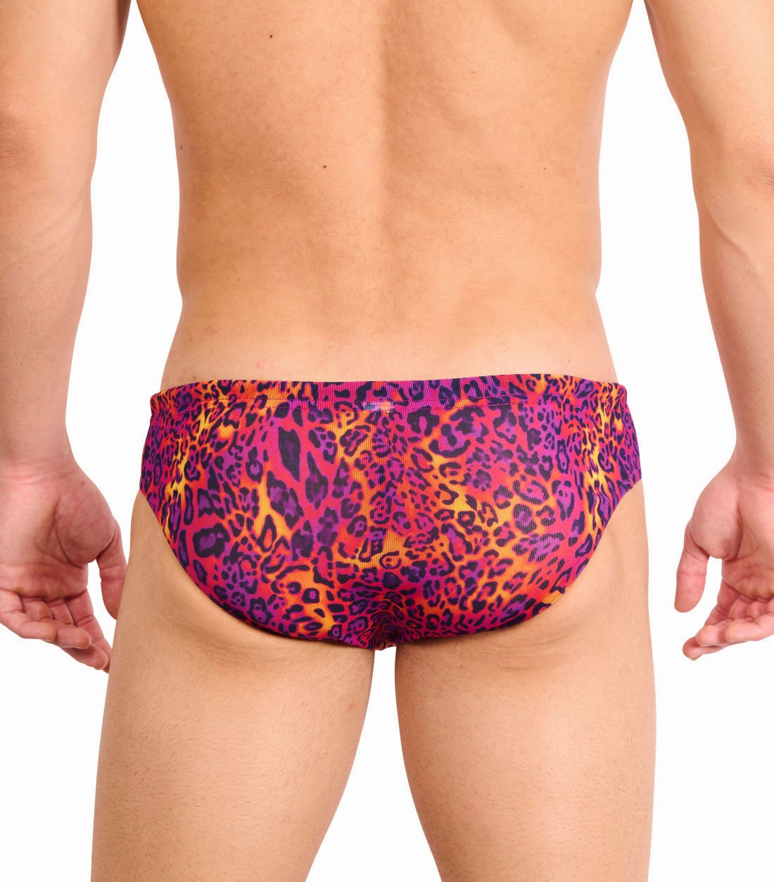 Hot Leopard Tan Through Deep Waist Swim Brief