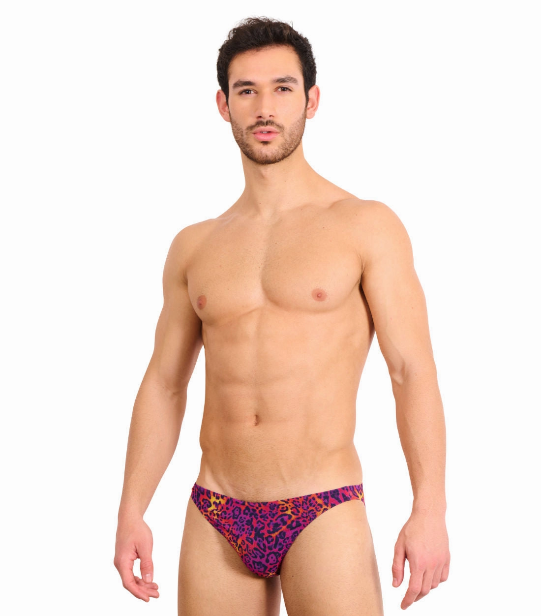 Hot Leopard Tan Through Swim Micro Brief