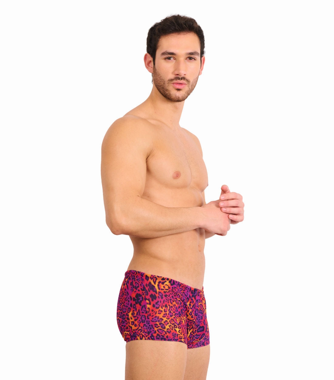 Hot Leopard Tan Through Swim Trunks