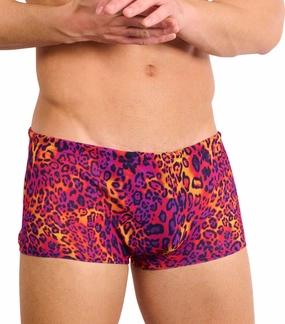 Hot Leopard Tan Through Swim Trunks tan through swimwear men, mens breathable swimwear