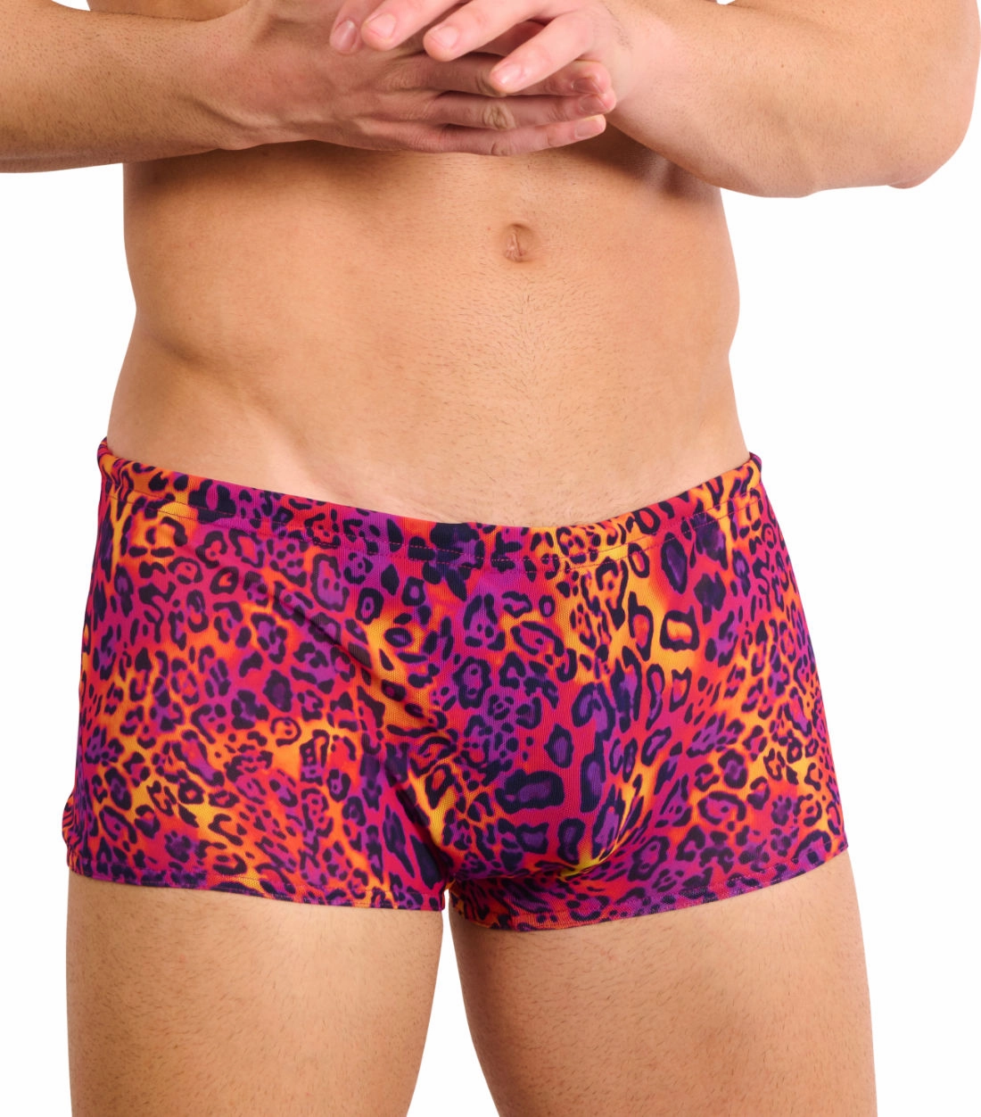 Hot Leopard Tan Through Swim Trunks tan through swimwear men, mens breathable swimwear