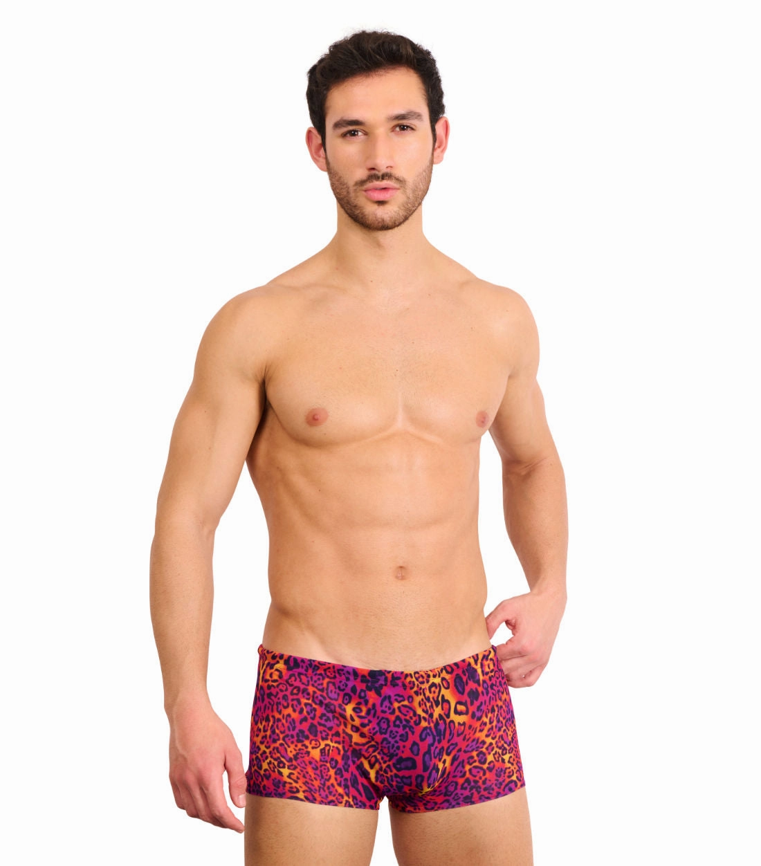 Hot Leopard Tan Through Swim Trunks