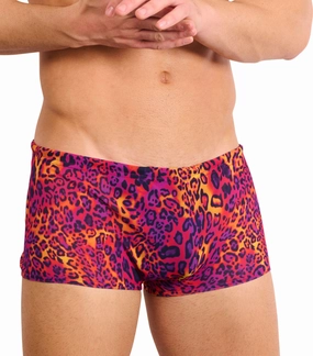 Hot Leopard Tan Through Swim Trunks affordable men's swimwear, summer swimwear for men