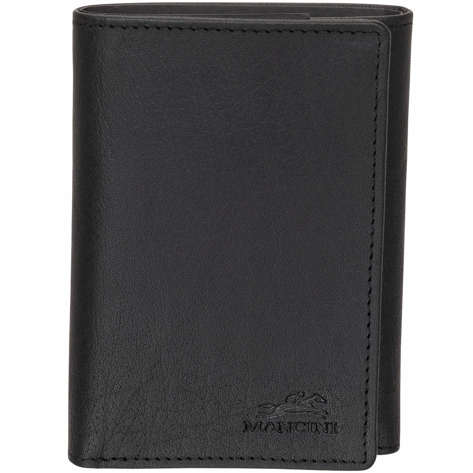 Mancini Buffalo Rfid Secure Trifold Wallet Travel Security Backpack Travel Security Pocket
