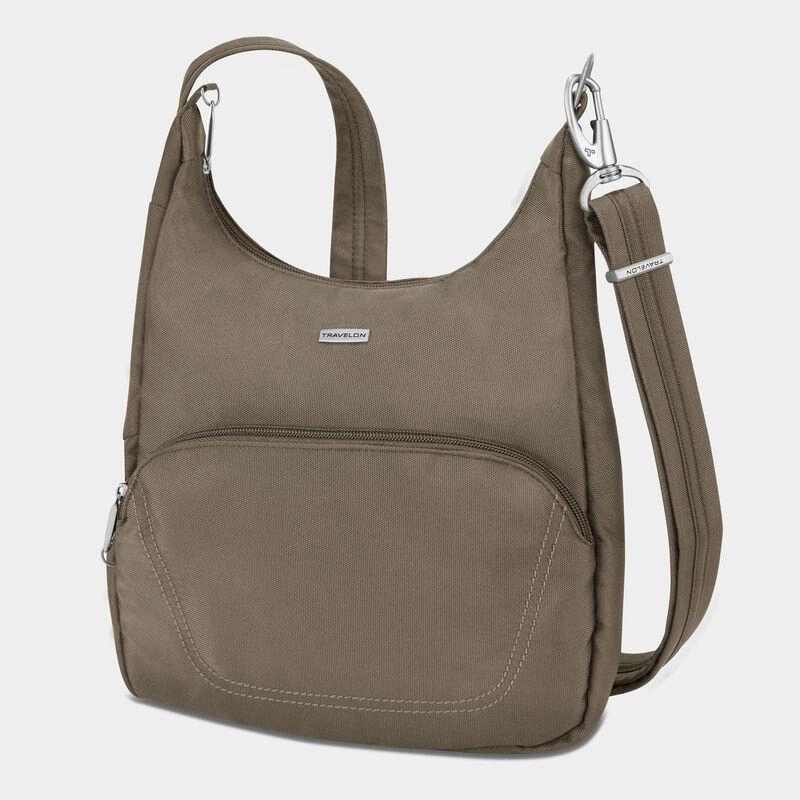 Travelon Anti-Theft Classic Essential Messenger Bag (Rfid Blocking) RFID Key Wallet