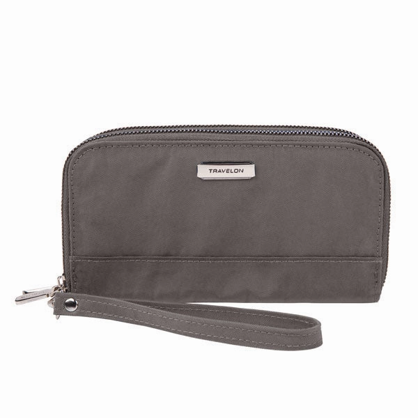 Rfid-Blocking Double Zip Wallet Anti-Theft Luggage Lock