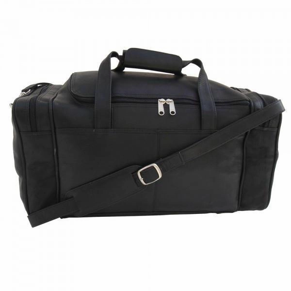 Piel Leather Small Duffel Bag Luggage Protector Travel Zipper Bag
