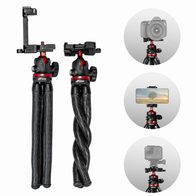 Weekend Sale Special Limited Time Hot Deal Htr-11 Mini Flexible Tripod With Phone Holder, Cold Shoe & 1/4 Screw
