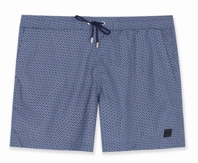 Hugo Boss Men's Ciro All-Over Logo Swim Trunks, Navy mens beach swimwear, quick dry mens swimsuits