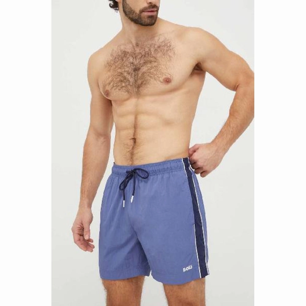 Hugo Boss Men's Tune Swim Shorts, Open Blue