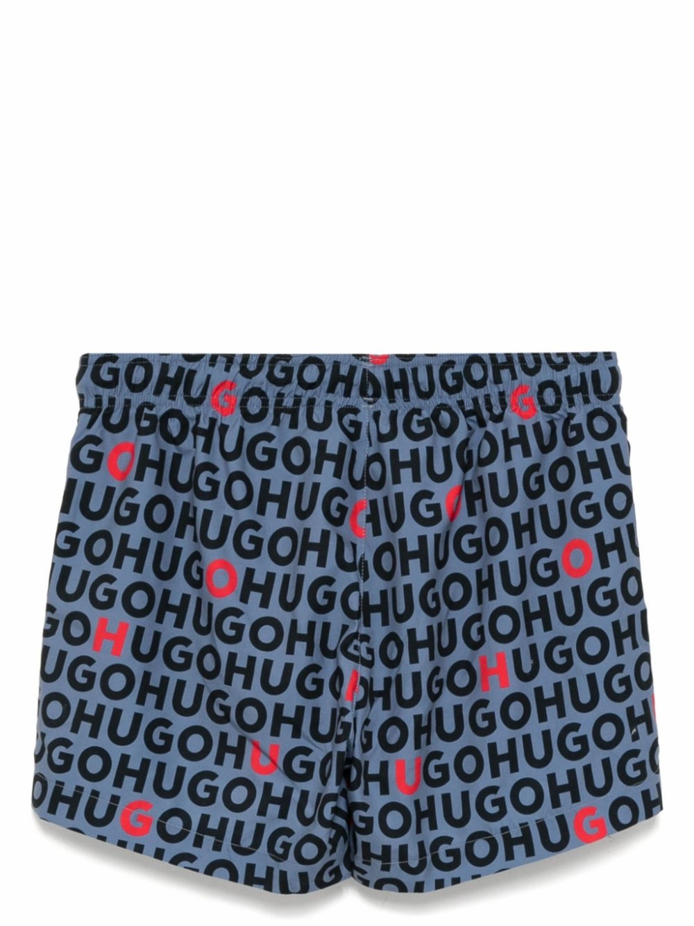 Hugo Men's Tortuga All Over Logo Swim Trunks, Acai Blue