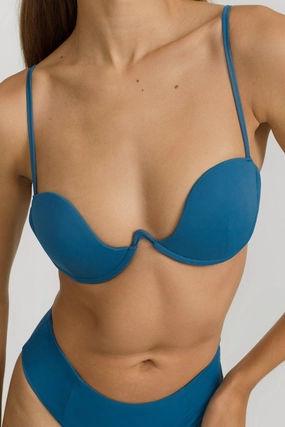 Ian Top - Indigo soft fabric swimwear women, resort swimwear for ladies