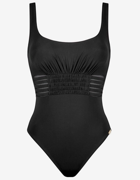 Icon Underwired Swimsuit - Black cup sized swimwear women, supportive swimsuits for large bust