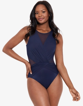Illusionist Palma Swimsuit - Midnight pool-ready swimwear for women, trendy swimwear collection