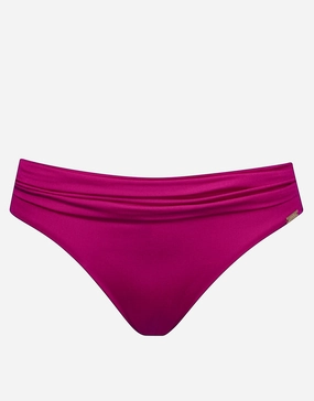 Impact Ruched Bikini Pant - Berry Glaze adjustable swim bottoms women, flattering bikini bottoms