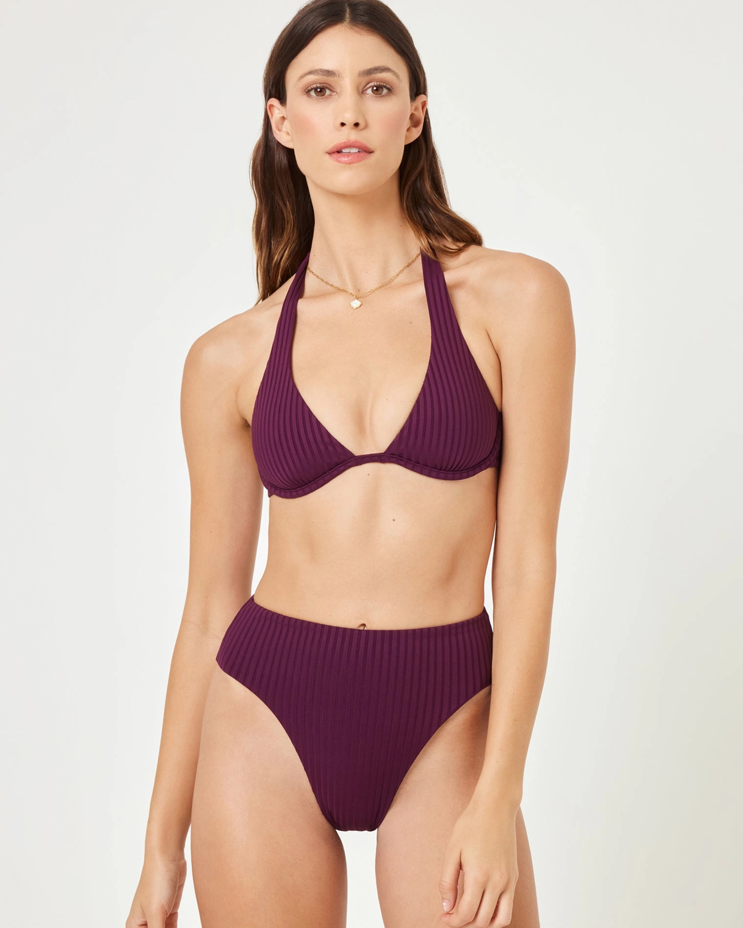 Isa Bikini Top - Merlot
