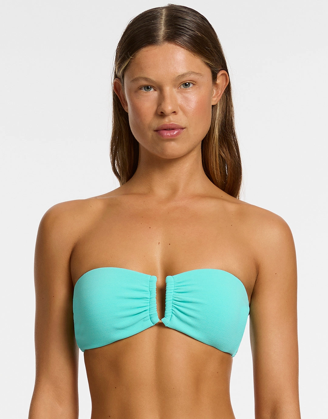 Isla Rib U Trim Bandeau Bikini Top - Dolce full coverage swim tops, cute bikini tops